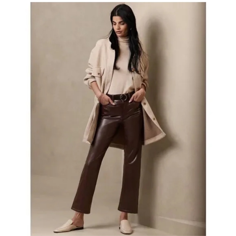 Banana Republic Chocolate Brown Leather Pants